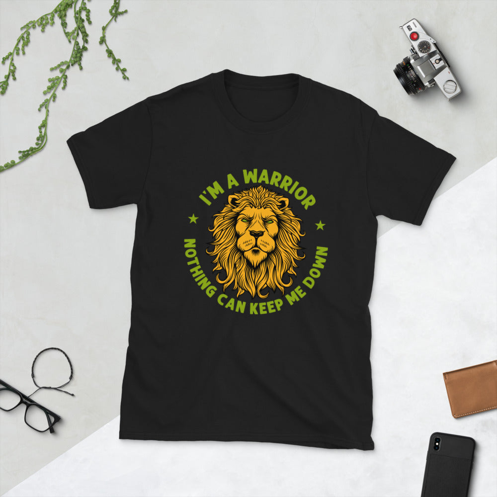 I'm a Warrior Nothing Can Keep Me Down Lion Tee - Green