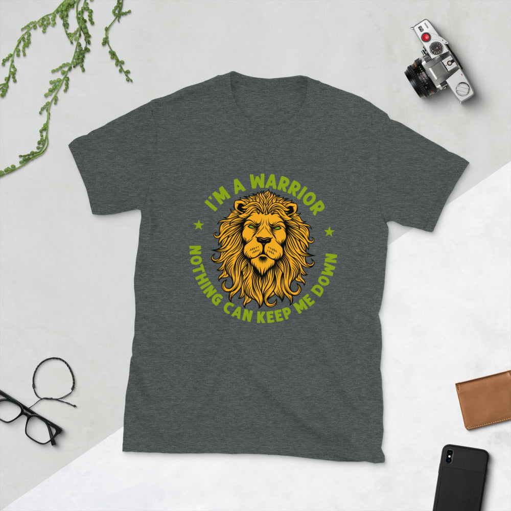 I'm a Warrior Nothing Can Keep Me Down Lion Tee - Green
