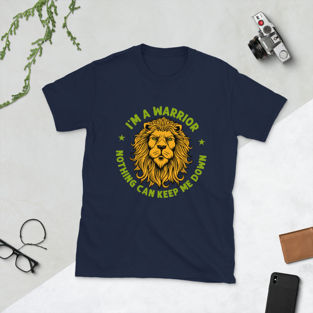 I'm a Warrior Nothing Can Keep Me Down Lion Tee - Green