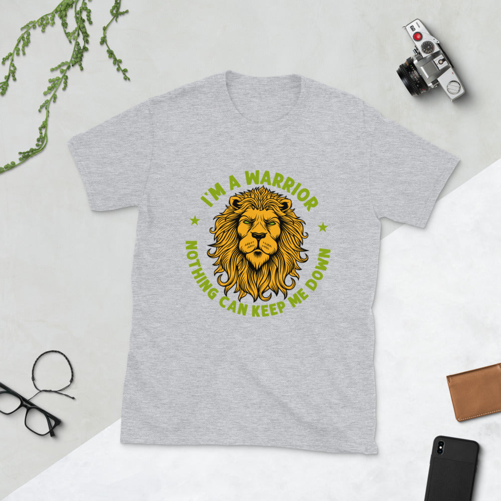 I'm a Warrior Nothing Can Keep Me Down Lion Tee - Green