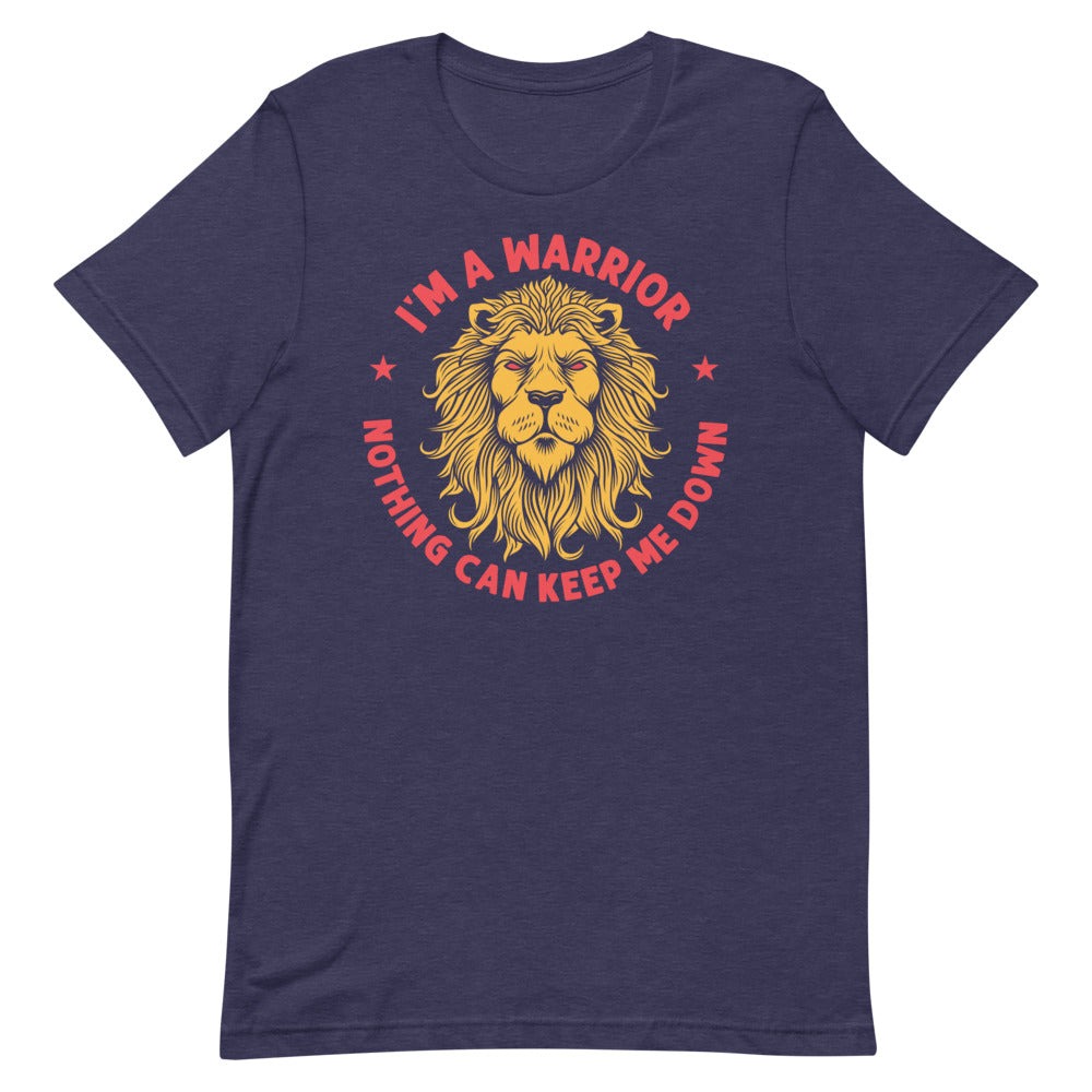 I'm a Warrior Nothing Can Keep Me Down Lion Tee - Red